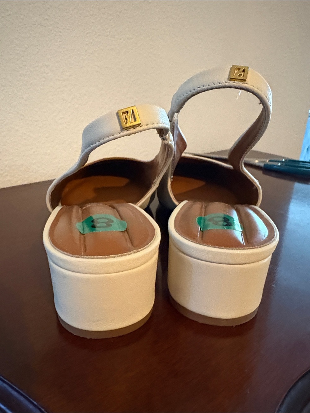 Franco Sarto Ivory Slingback Square-Toe Flats - Picture 2 of 4